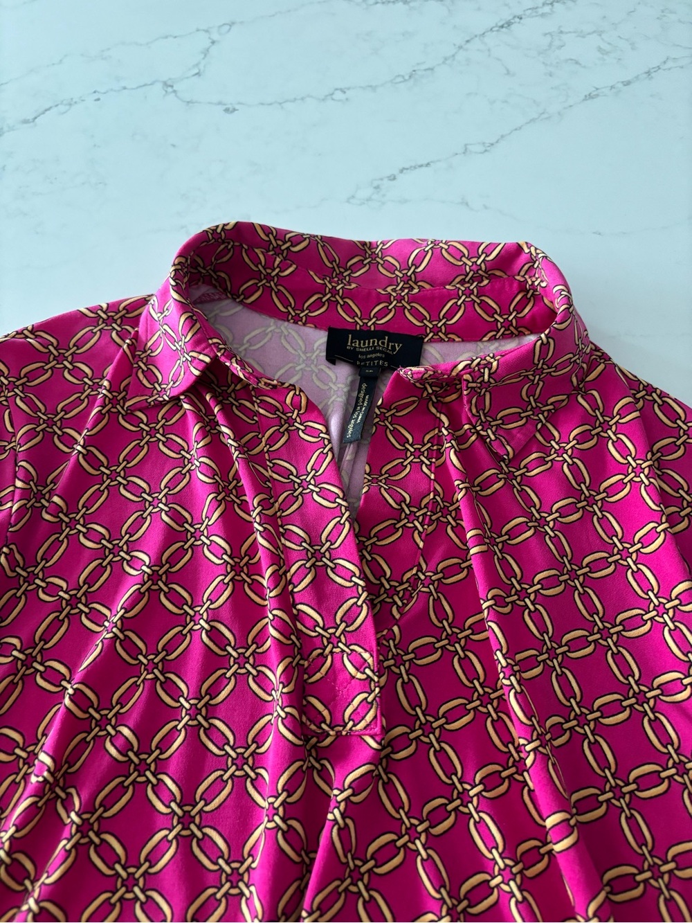 Laundry By Shelli Segal Fuchsia Printed Shirtwaist Midi Dress Ct View 6